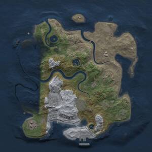 Thumbnail Rust Map: Procedural Map, Size: 3050, Seed: 55060, 11 Monuments