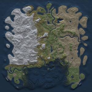 Thumbnail Rust Map: Procedural Map, Size: 5500, Seed: 29943765, 17 Monuments