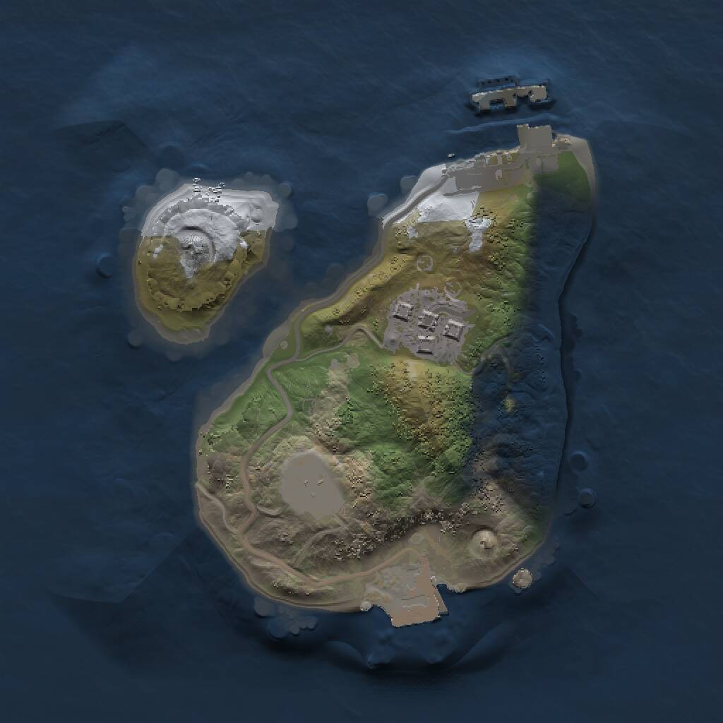 Rust Map: Procedural Map, Size: 1500, Seed: 162236311, 3 Monuments