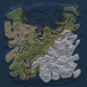 Thumbnail Rust Map: Procedural Map, Size: 4700, Seed: 322744469, 17 Monuments