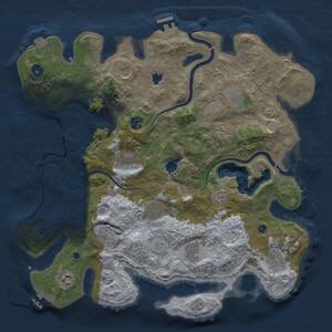 Thumbnail Rust Map: Procedural Map, Size: 4000, Seed: 1650330929, 17 Monuments