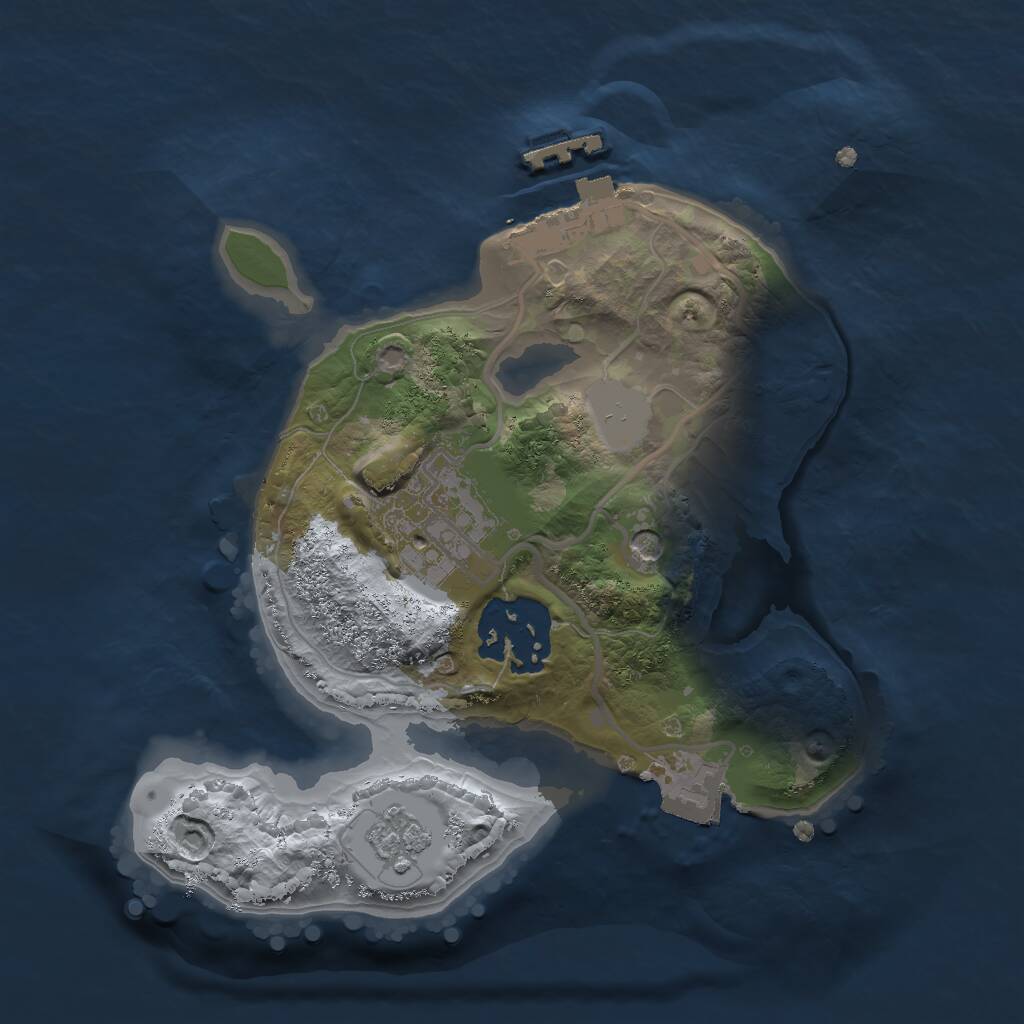 Rust Map: Procedural Map, Size: 2000, Seed: 508603049, 6 Monuments