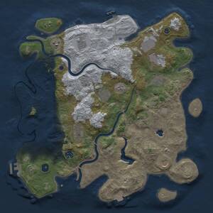 Thumbnail Rust Map: Procedural Map, Size: 4000, Seed: 1656059493, 16 Monuments