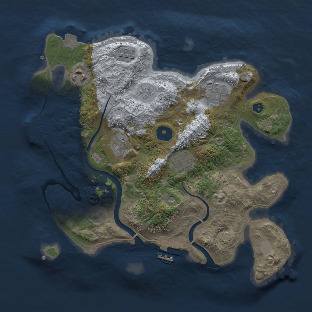Rust Map: Procedural Map, Size: 3000, Seed: 511086688, 11 Monuments