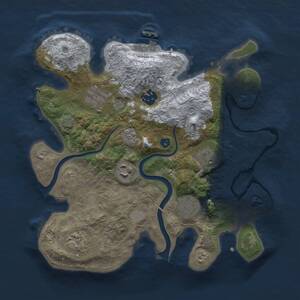 Thumbnail Rust Map: Procedural Map, Size: 3000, Seed: 566189, 11 Monuments