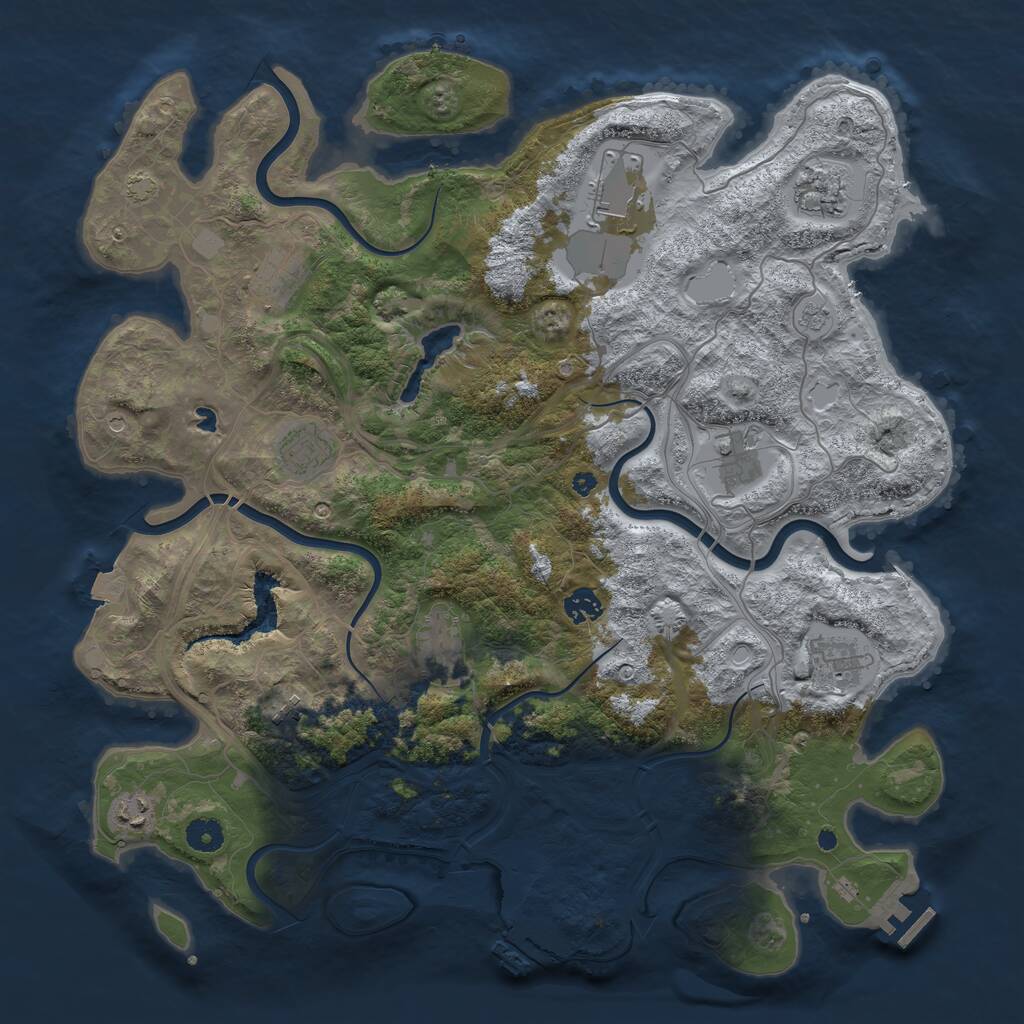 Rust Map: Procedural Map, Size: 4250, Seed: 1613356407, 16 Monuments