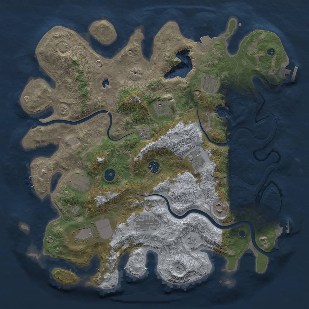 Rust Map: Procedural Map, Size: 4000, Seed: 1504584810, 15 Monuments