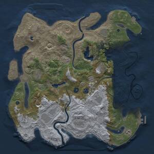 Thumbnail Rust Map: Procedural Map, Size: 4250, Seed: 1331314105, 17 Monuments