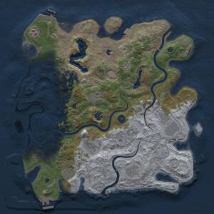 Thumbnail Rust Map: Procedural Map, Size: 4000, Seed: 368894825, 15 Monuments