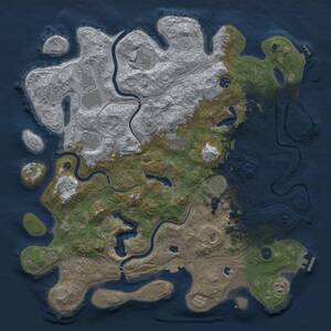 Thumbnail Rust Map: Procedural Map, Size: 4500, Seed: 354320998, 16 Monuments