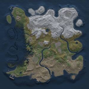 Thumbnail Rust Map: Procedural Map, Size: 3750, Seed: 1178961528, 16 Monuments