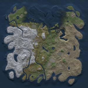 Thumbnail Rust Map: Procedural Map, Size: 4500, Seed: 264132282, 16 Monuments