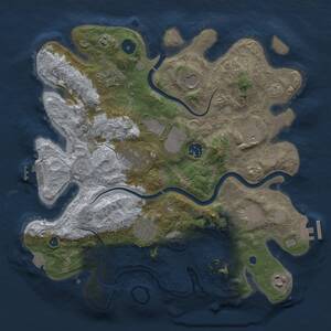 Thumbnail Rust Map: Procedural Map, Size: 3500, Seed: 3970852, 16 Monuments