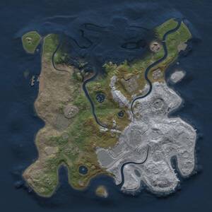 Thumbnail Rust Map: Procedural Map, Size: 3500, Seed: 1796114599, 14 Monuments