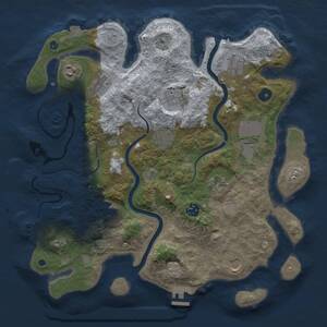 Thumbnail Rust Map: Procedural Map, Size: 3750, Seed: 1865943975, 17 Monuments