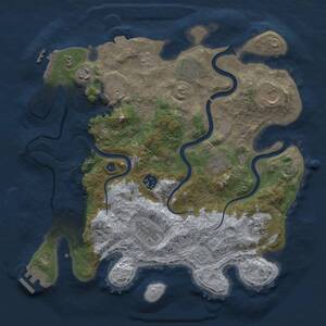 Thumbnail Rust Map: Procedural Map, Size: 3500, Seed: 637680170, 15 Monuments
