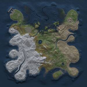 Thumbnail Rust Map: Procedural Map, Size: 3250, Seed: 190764722, 12 Monuments