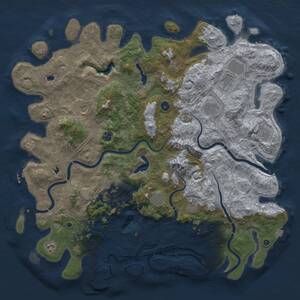 Thumbnail Rust Map: Procedural Map, Size: 5050, Seed: 37521, 17 Monuments