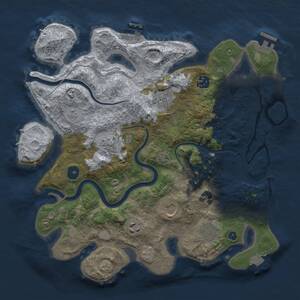 Thumbnail Rust Map: Procedural Map, Size: 3500, Seed: 1822, 13 Monuments