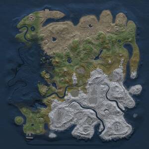 Thumbnail Rust Map: Procedural Map, Size: 4500, Seed: 414397759, 17 Monuments