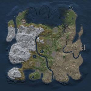 Thumbnail Rust Map: Procedural Map, Size: 3750, Seed: 66, 16 Monuments