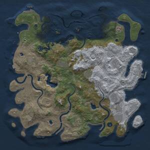 Thumbnail Rust Map: Procedural Map, Size: 4500, Seed: 455231755, 17 Monuments