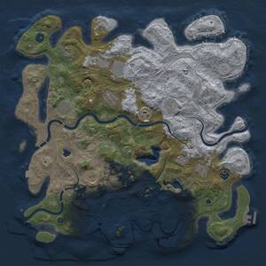 Thumbnail Rust Map: Procedural Map, Size: 4450, Seed: 380343162, 16 Monuments