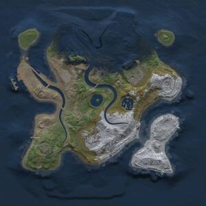 Thumbnail Rust Map: Procedural Map, Size: 2500, Seed: 349091503, 9 Monuments