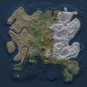 Thumbnail Rust Map: Procedural Map, Size: 3500, Seed: 1450550227, 15 Monuments