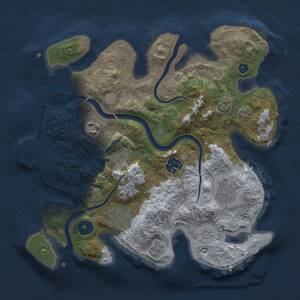Thumbnail Rust Map: Procedural Map, Size: 3000, Seed: 1095270292, 11 Monuments