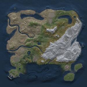Thumbnail Rust Map: Procedural Map, Size: 3750, Seed: 846325, 16 Monuments