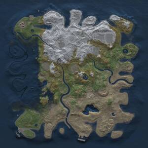 Thumbnail Rust Map: Procedural Map, Size: 4211, Seed: 893474979, 16 Monuments