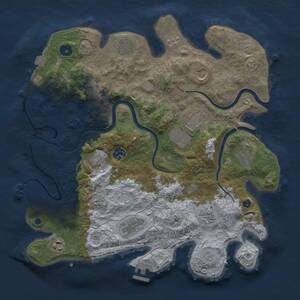 Thumbnail Rust Map: Procedural Map, Size: 3750, Seed: 1395236858, 17 Monuments