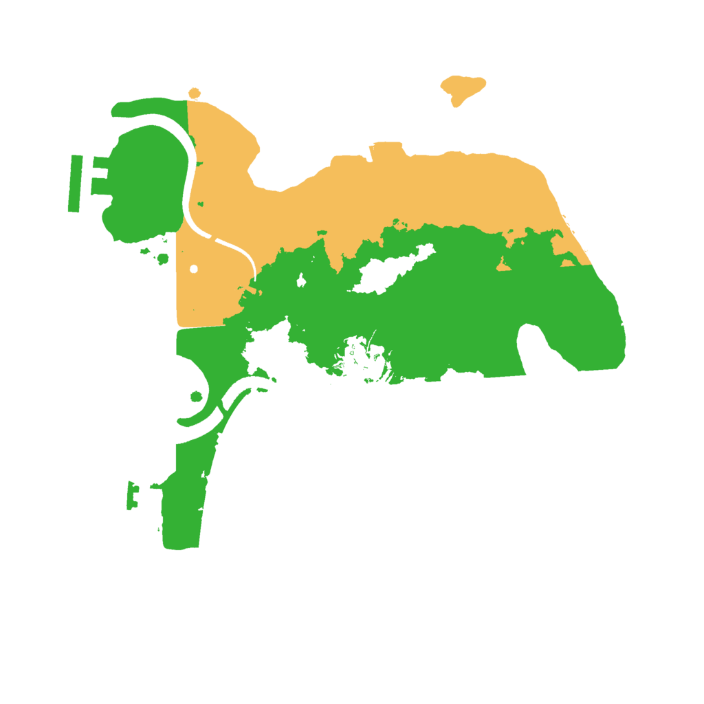 Biome Rust Map: Procedural Map, Size: 2500, Seed: 1210271039