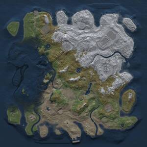 Thumbnail Rust Map: Procedural Map, Size: 4250, Seed: 420430, 14 Monuments