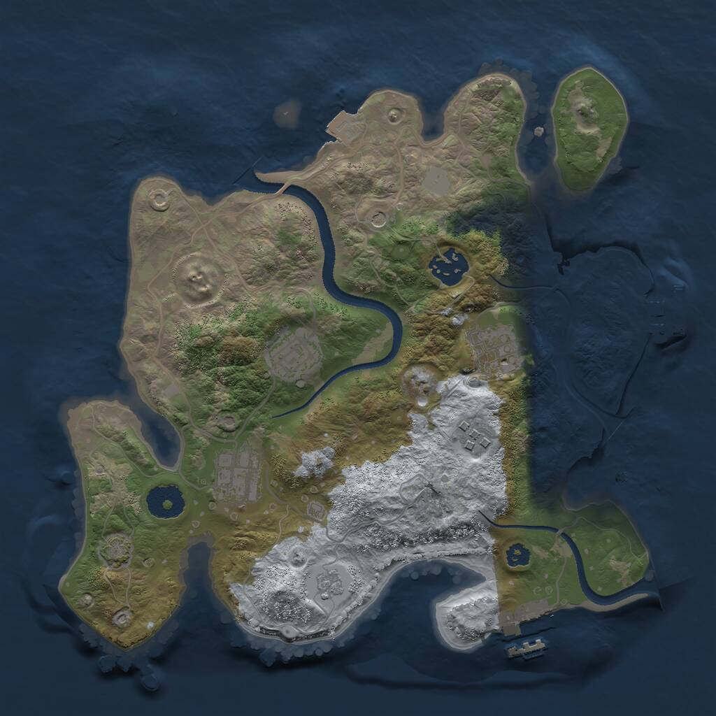 Rust Map: Procedural Map, Size: 3000, Seed: 34563456, 11 Monuments