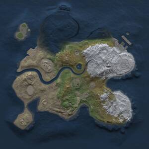 Thumbnail Rust Map: Procedural Map, Size: 2500, Seed: 9124, 7 Monuments