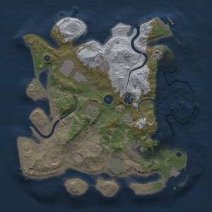 Thumbnail Rust Map: Procedural Map, Size: 3500, Seed: 600644338, 14 Monuments