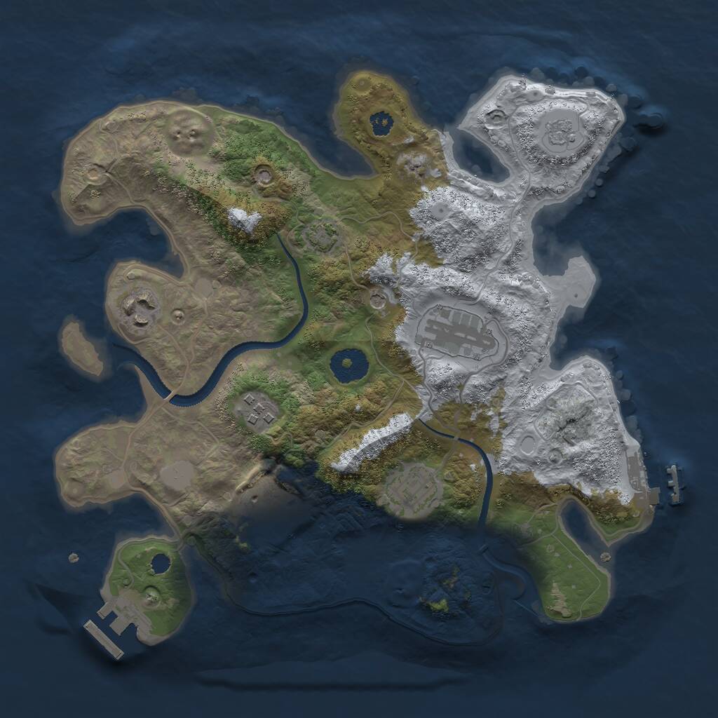 Rust Map: Procedural Map, Size: 3000, Seed: 20260319, 11 Monuments