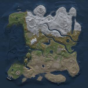 Thumbnail Rust Map: Procedural Map, Size: 4000, Seed: 2469933, 16 Monuments