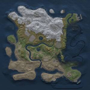 Thumbnail Rust Map: Procedural Map, Size: 3500, Seed: 844863579, 15 Monuments