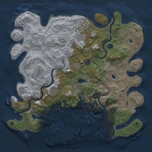 Thumbnail Rust Map: Procedural Map, Size: 4500, Seed: 490385534, 16 Monuments