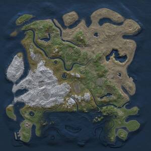 Thumbnail Rust Map: Procedural Map, Size: 4500, Seed: 1980028610, 15 Monuments