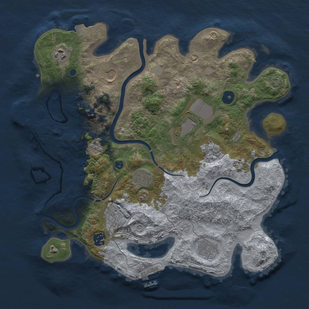 Rust Map: Procedural Map, Size: 3635, Seed: 321341344, 15 Monuments