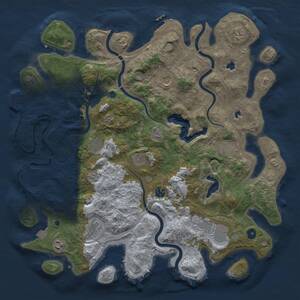 Thumbnail Rust Map: Procedural Map, Size: 4500, Seed: 1365702248, 16 Monuments