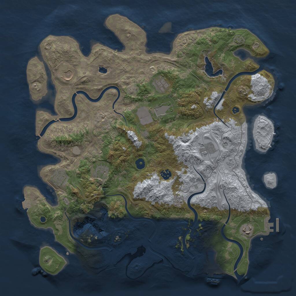 Rust Map: Procedural Map, Size: 4350, Seed: 67676761, 15 Monuments