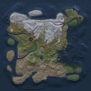 Thumbnail Rust Map: Procedural Map, Size: 3500, Seed: 1803414469, 13 Monuments