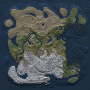 Thumbnail Rust Map: Procedural Map, Size: 4000, Seed: 5238101, 16 Monuments