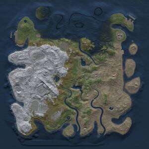 Thumbnail Rust Map: Procedural Map, Size: 4000, Seed: 317544806, 15 Monuments