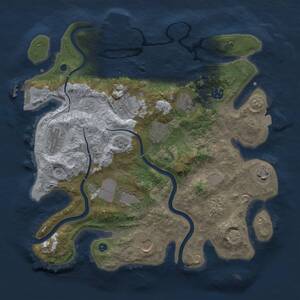 Thumbnail Rust Map: Procedural Map, Size: 3500, Seed: 227127409, 16 Monuments